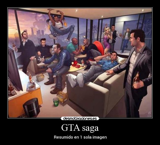 GTA saga - Resumido en 1 sola imagen