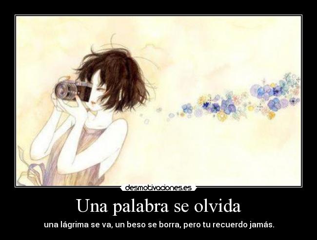 Una palabra se olvida -