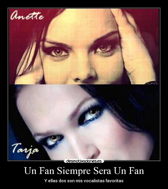 carteles nightwish tarja turunen annete olzon fan musica metal vocalistas desmotivaciones