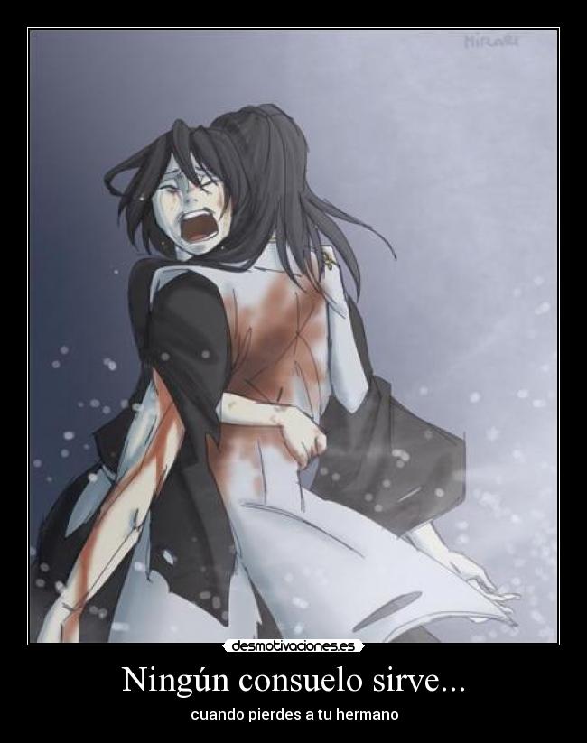 Ningún consuelo sirve... - cuando pierdes a tu hermano