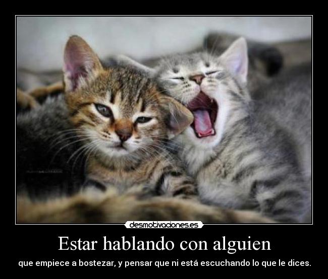 Estar hablando con alguien -