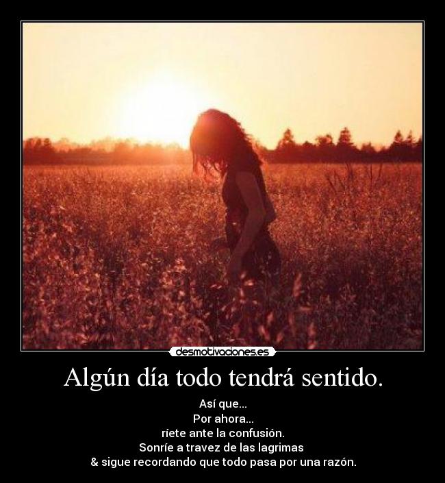 Algún día todo tendrá sentido. - 