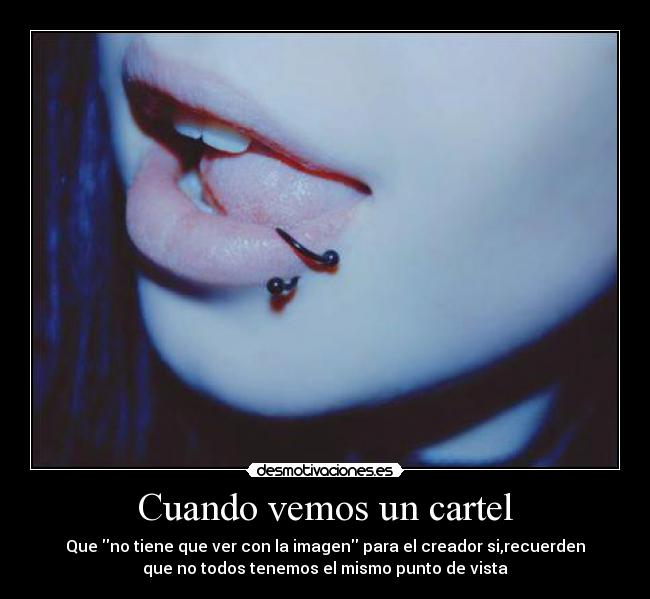 Cuando vemos un cartel -