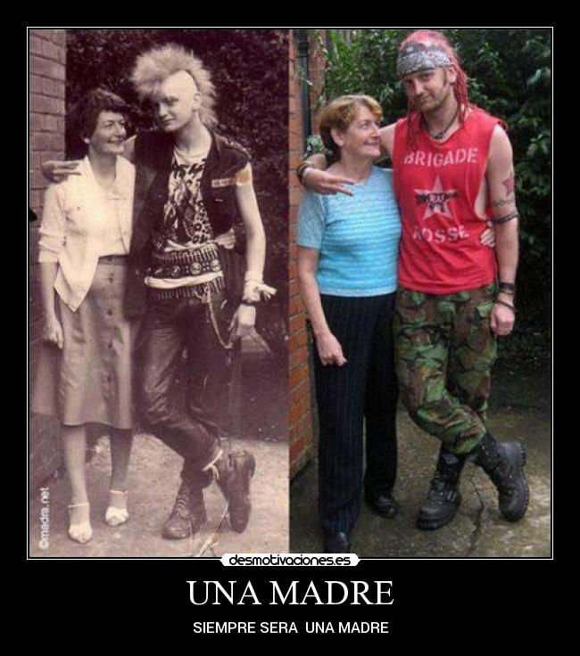 carteles madre punks not dead desmotivaciones
