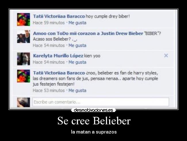 Se cree Belieber -