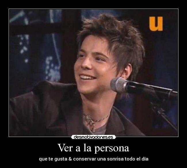 Ver a la persona - que te gusta & conservar una sonrisa todo el día