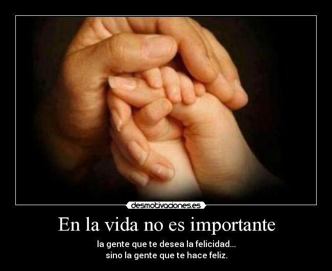 En la vida no es importante - 