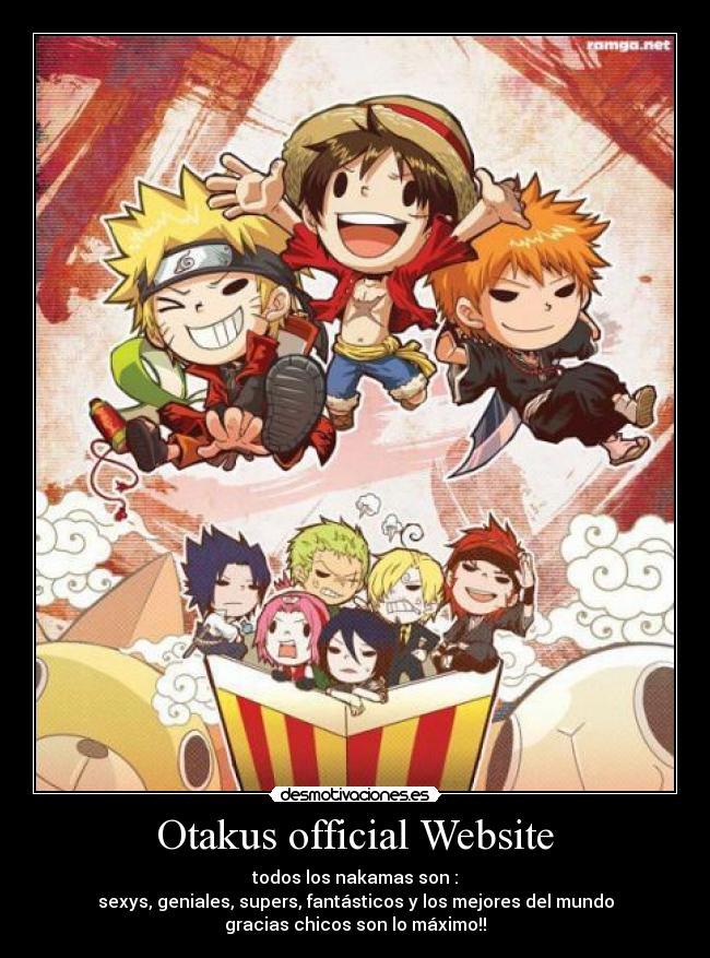 carteles anime otaku one piece otakus official website desmotivaciones