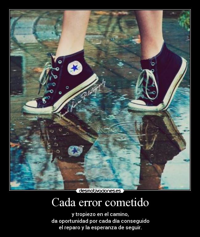 carteles cada error camino esperanza desmotivaciones