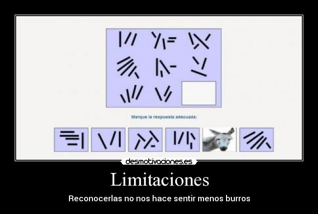 Limitaciones - Reconocerlas no nos hace sentir menos burros