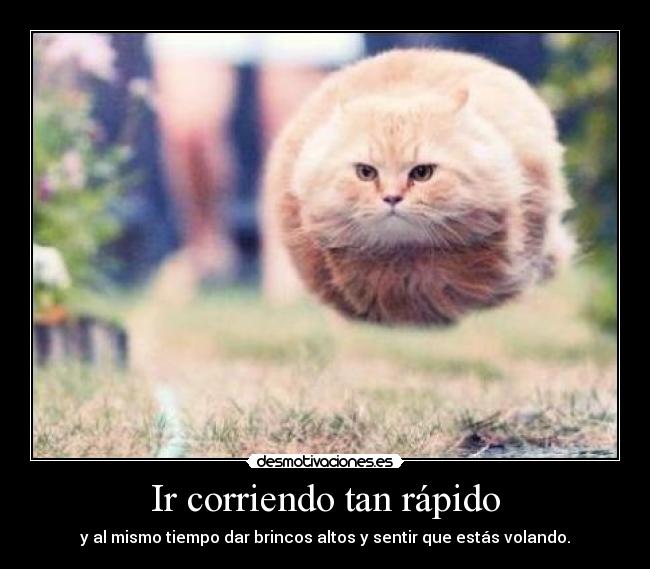 Ir corriendo tan rápido -