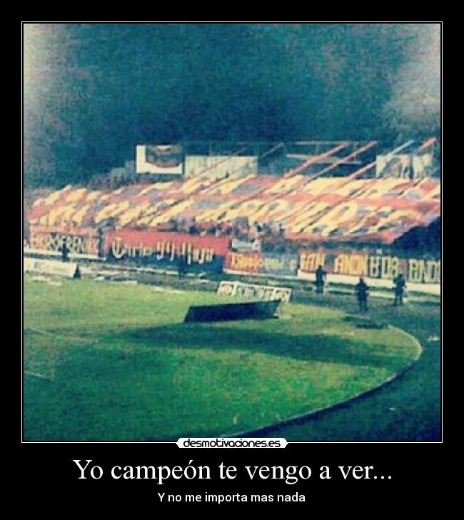 Yo campeón te vengo a ver... -