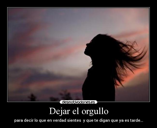 Dejar el orgullo -