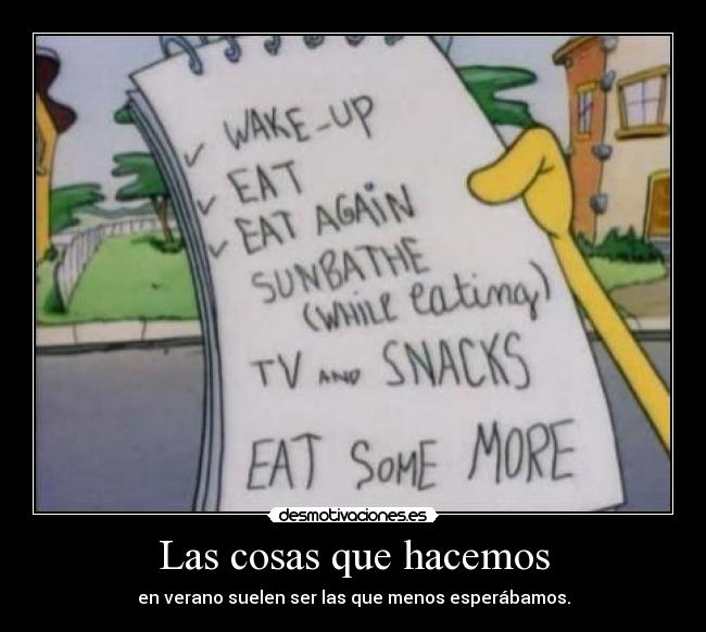 Las cosas que hacemos - 