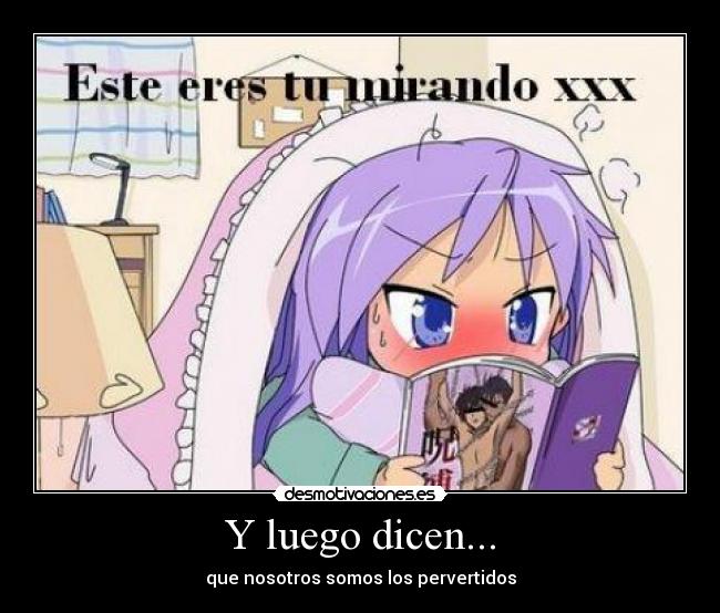 carteles lucky star kagami echos reales yaoistas yaoi chicas fans pervertidos anime desmotivaciones