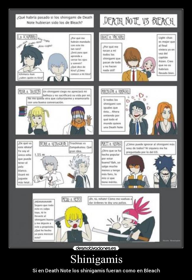 Shinigamis - Si en Death Note los shinigamis fueran como en Bleach