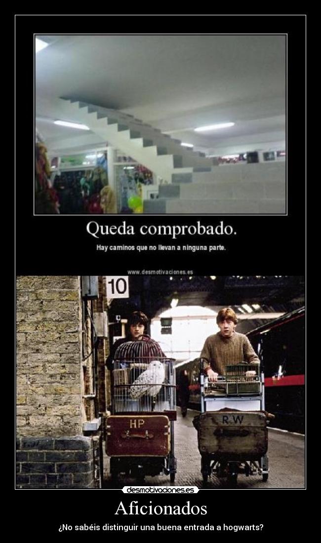 Aficionados - ¿No sabéis distinguir una buena entrada a hogwarts?