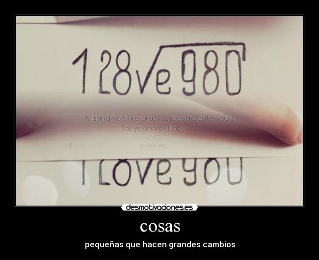 cosas - pequeñas que hacen grandes cambios