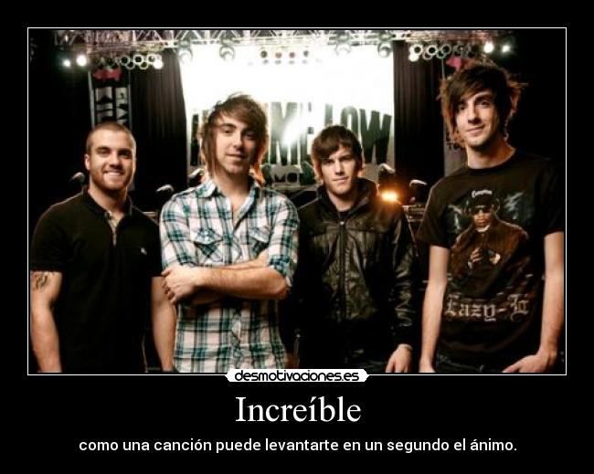 Increíble - como una canción puede levantarte en un segundo el ánimo.