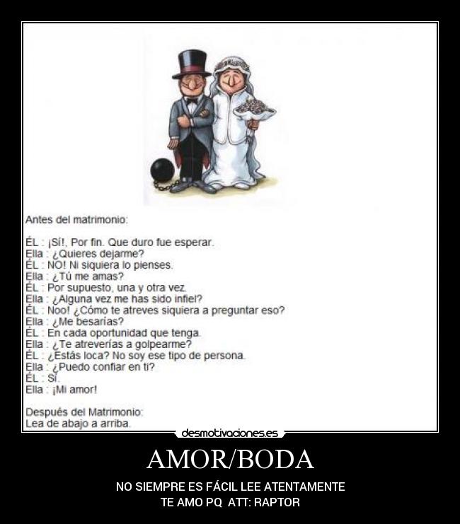 carteles amor matrimonio desmotivaciones