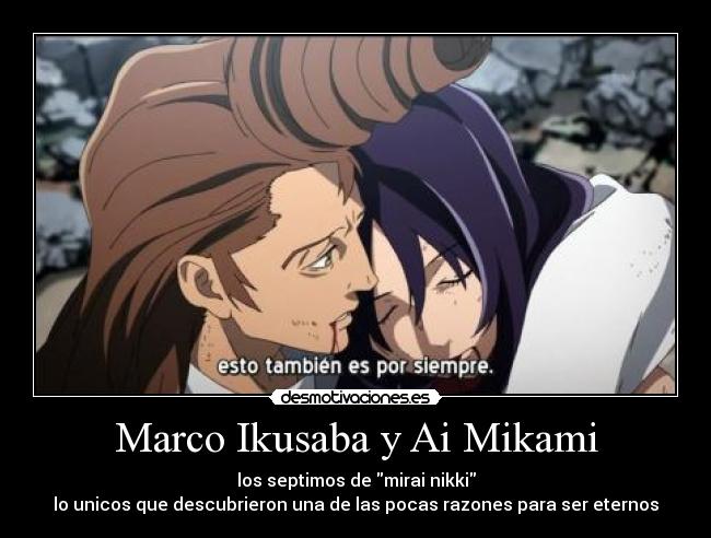 carteles mirai nikki septimo marco desmotivaciones