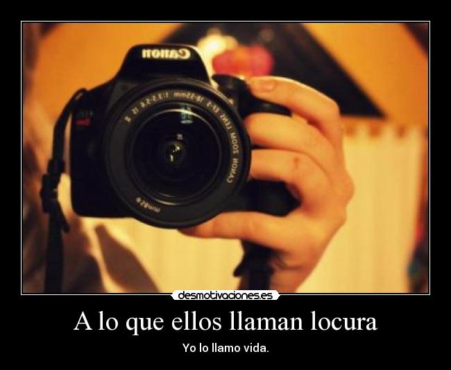 A lo que ellos llaman locura -