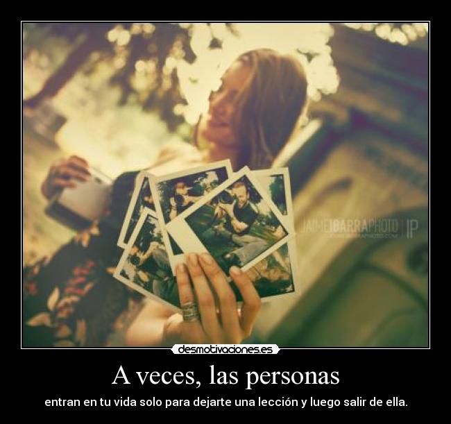 A veces, las personas -