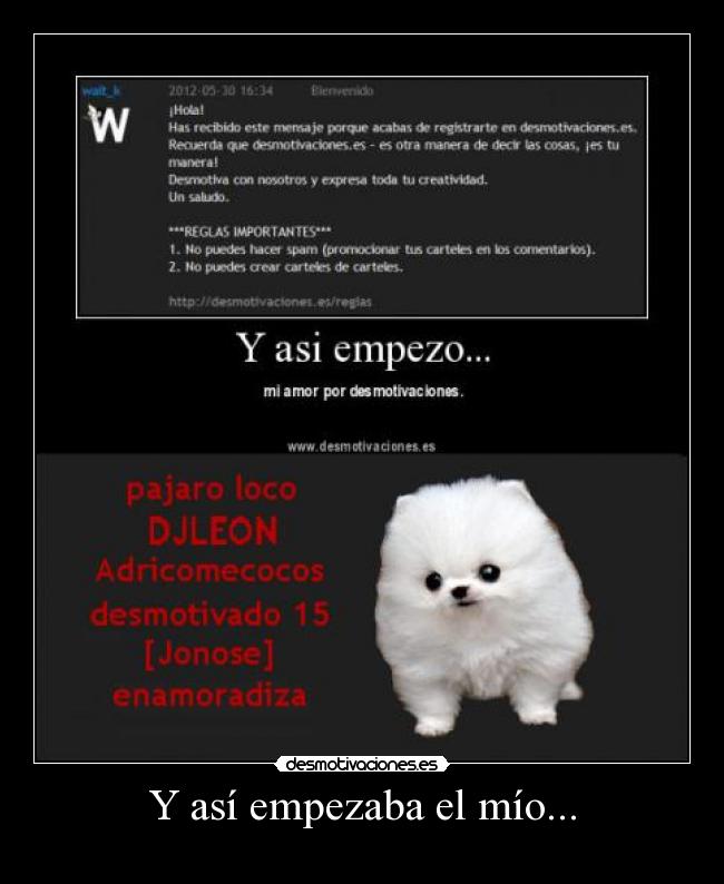 Y así empezaba el mío... - 