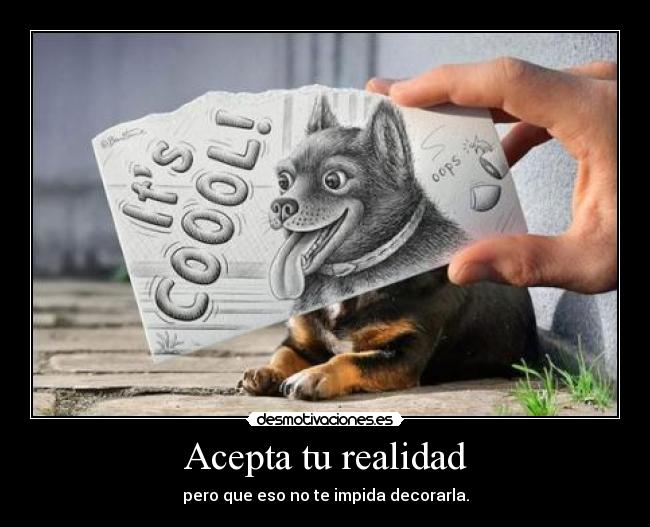 Acepta tu realidad - pero que eso no te impida decorarla.