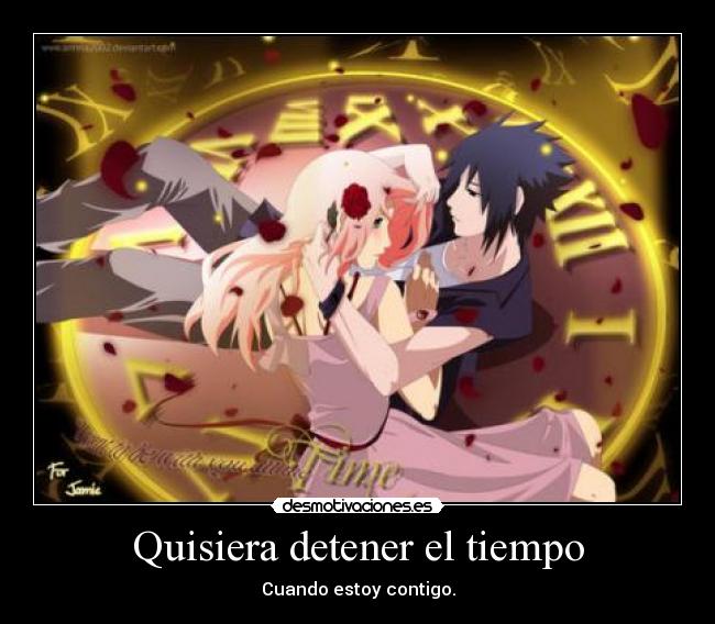 carteles anime naruto sasusaku amor fanart love detente tiempo porfavor abby desmotivaciones