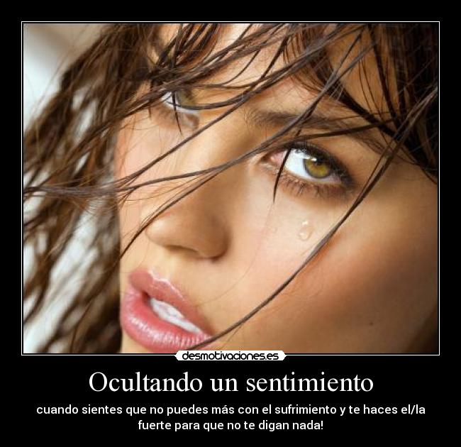 Ocultando un sentimiento -