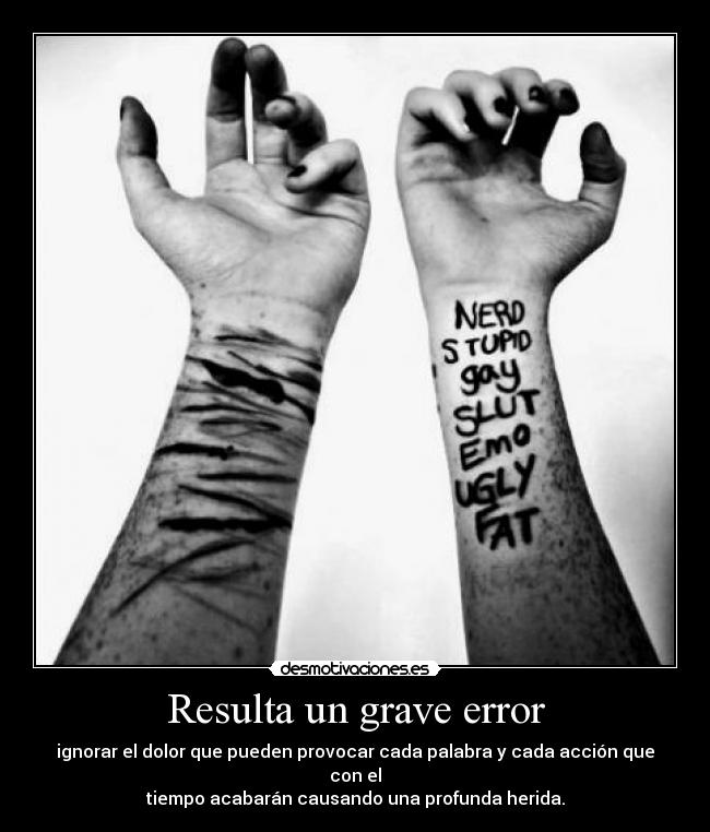 Resulta un grave error -