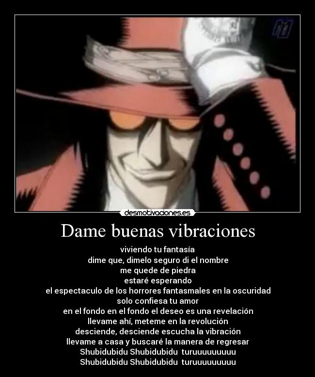 carteles hellsing opening alucard amo desmotivaciones