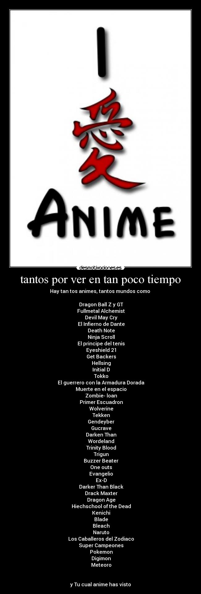 tantos por ver en tan poco tiempo - 