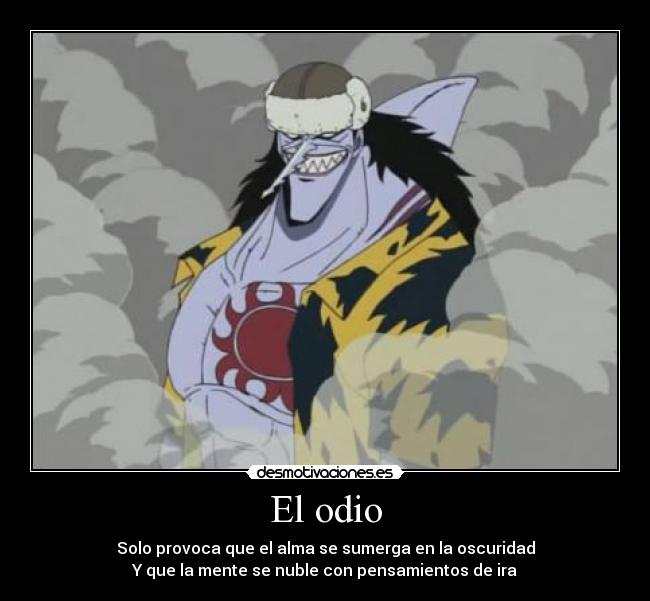 carteles odio arlong one piece desmotivaciones