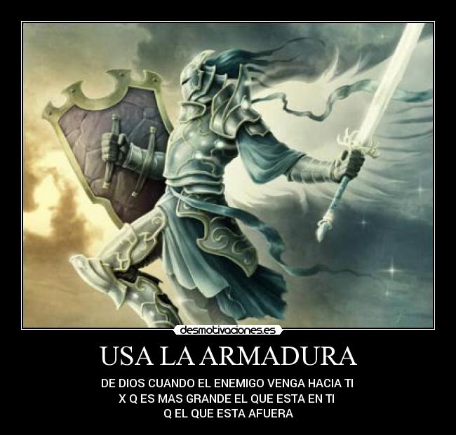 carteles armadura dios desmotivaciones