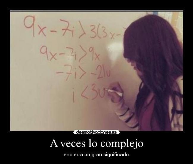 A veces lo complejo - 