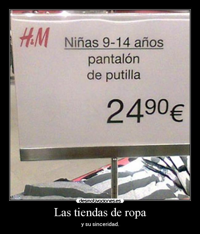 Las tiendas de ropa -