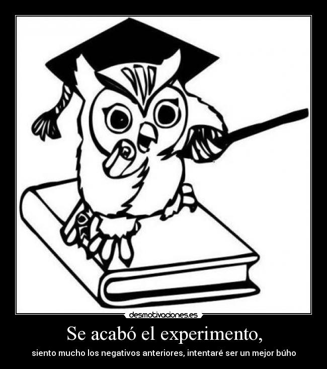 carteles intentare ser mejor buho siento revuelo que cause desmotivaciones