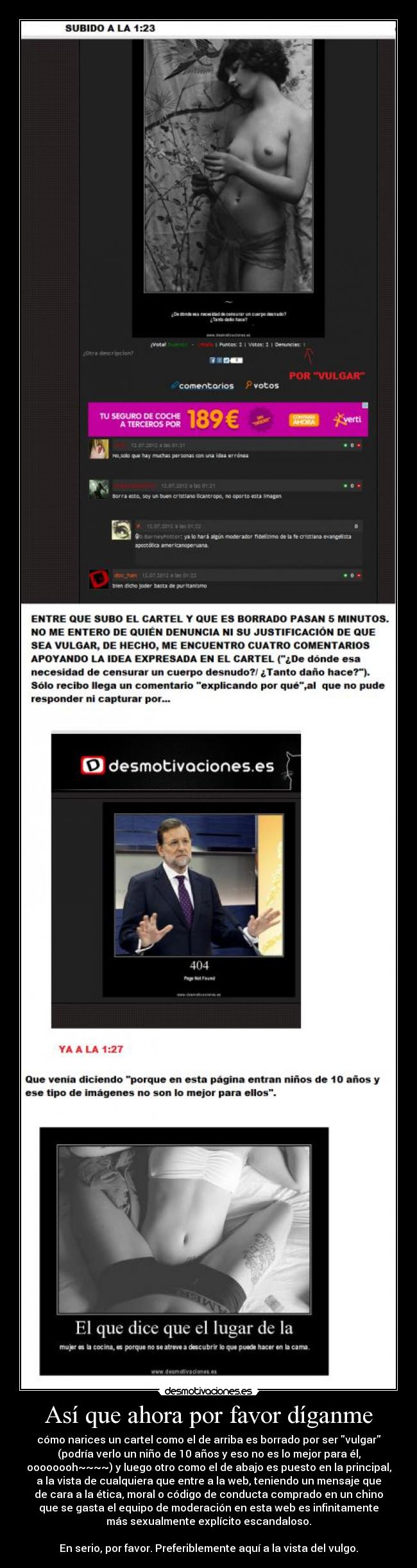 Así que ahora por favor díganme -