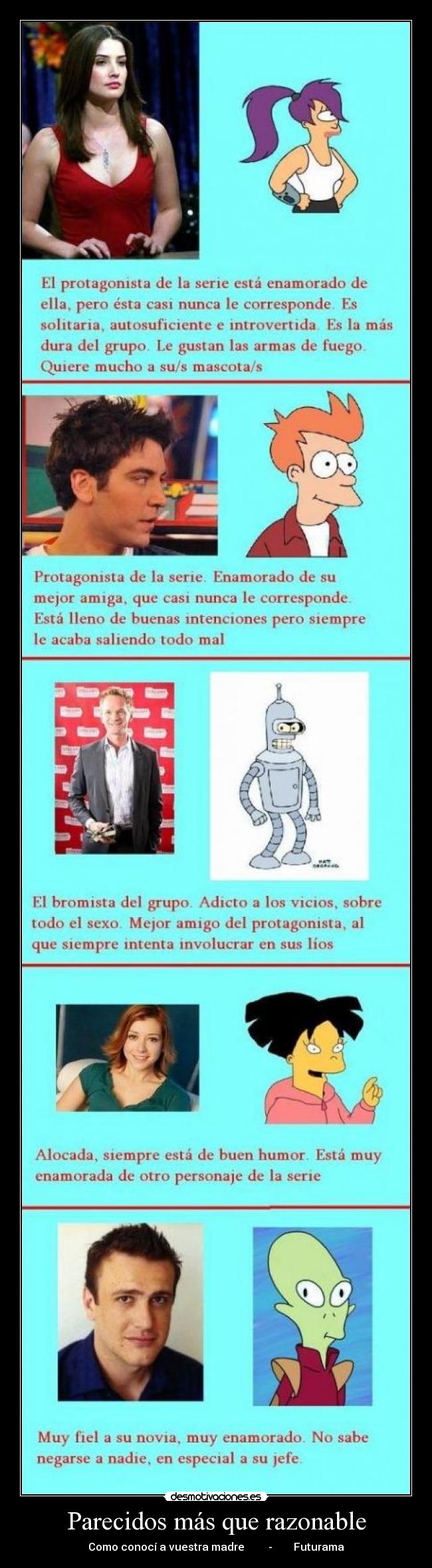 Parecidos más que razonable - Como conocí a vuestra madre         -        Futurama