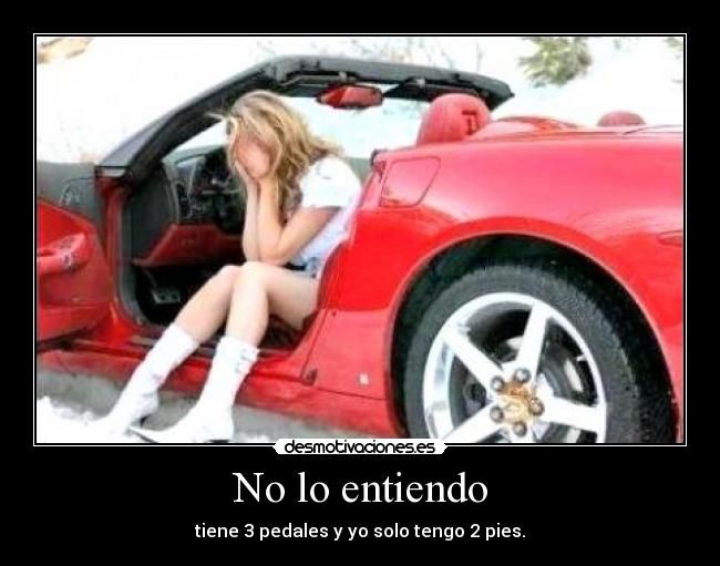 No lo entiendo - tiene 3 pedales y yo solo tengo 2 pies.