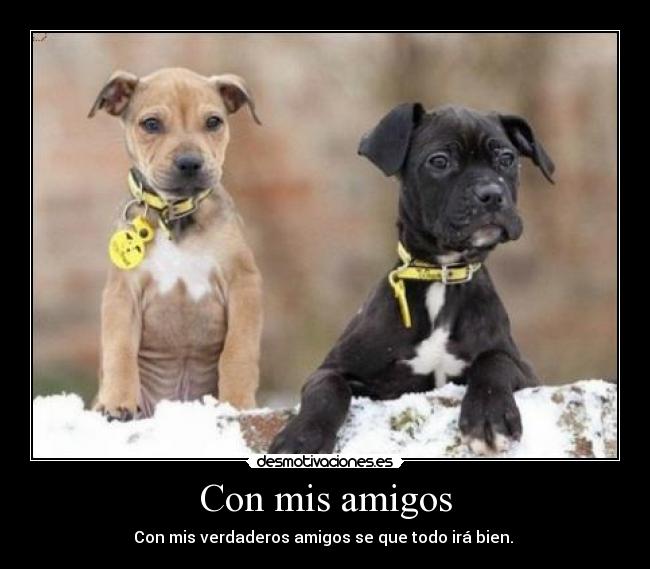 Con mis amigos - Con mis verdaderos amigos se que todo irá bien.