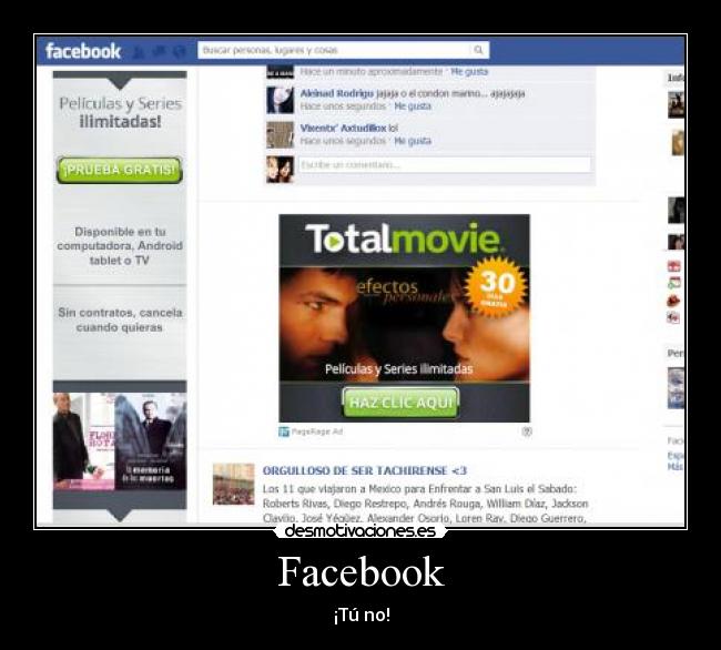 Facebook - ¡Tú no!
