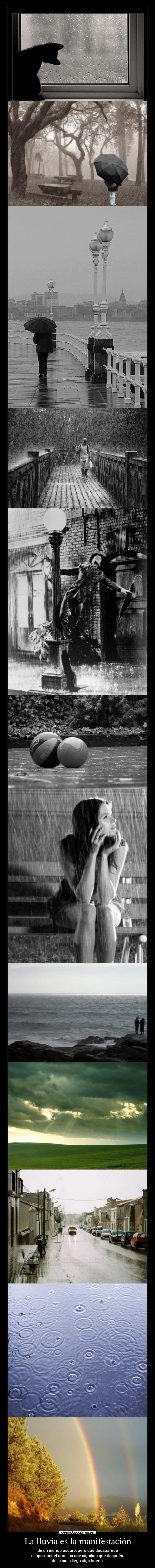 La lluvia es la manifestación -