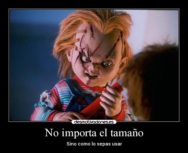 carteles chucky importa tamano desmotivaciones