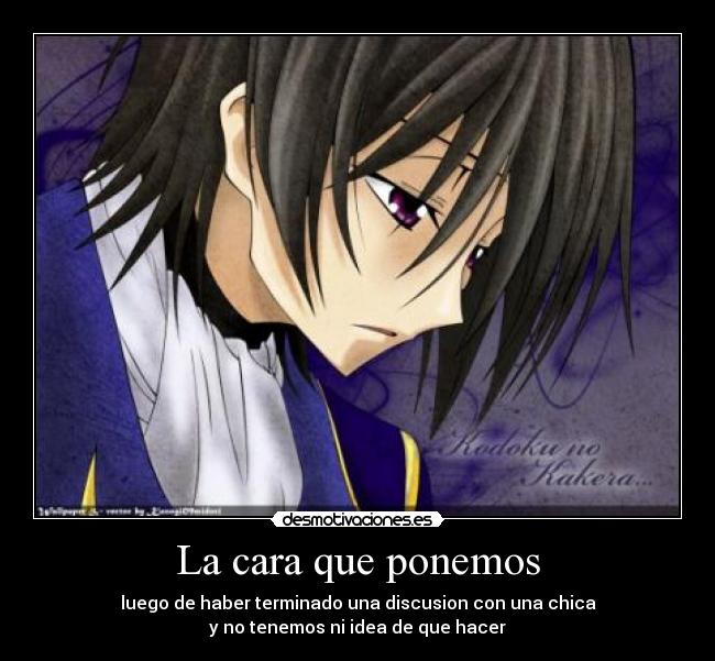 carteles code geass lelouch britannia echos reales discusiones parejas errores desmotiva desmotivaciones