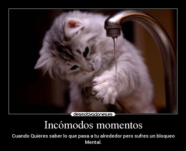 Incómodos momentos - Cuando Quieres saber lo que pasa a tu alrededor pero sufres un bloqueo Mental.