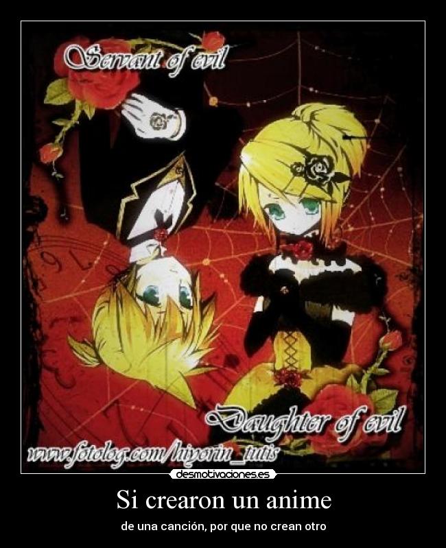 carteles anime vocaloid saga evil desmotivaciones