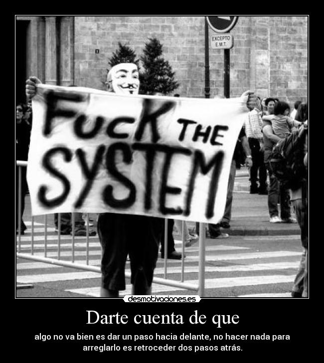 Darte cuenta de que - 